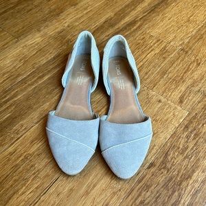 TOMS Jutti D'Orsay Suede Leather Flat